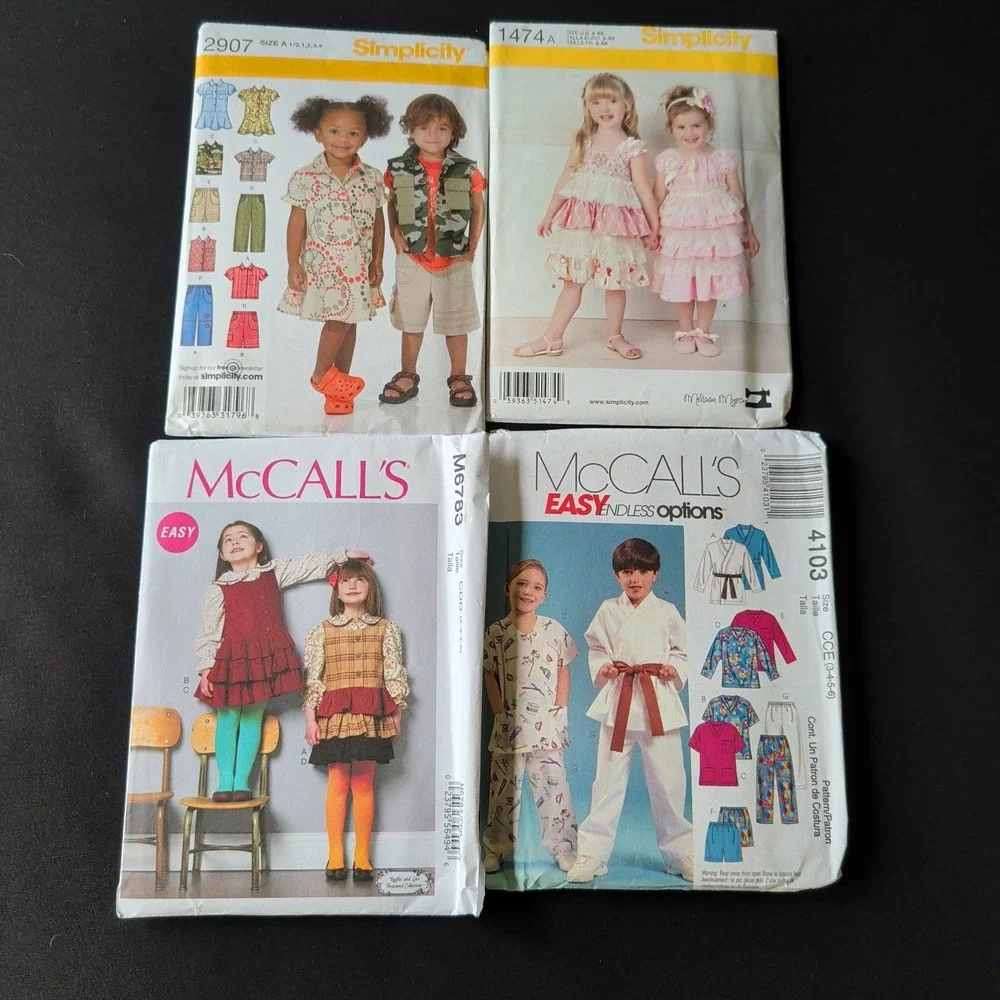 Lot of 14 Uncut Sewing Patterns Simplicity McCalls See & Sew Kids Toddler
